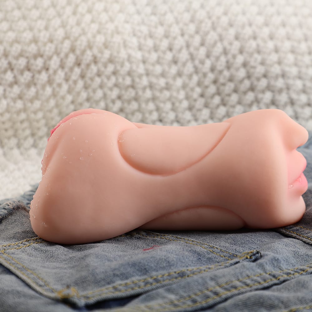 Masturbador doble vagina y boca realista.